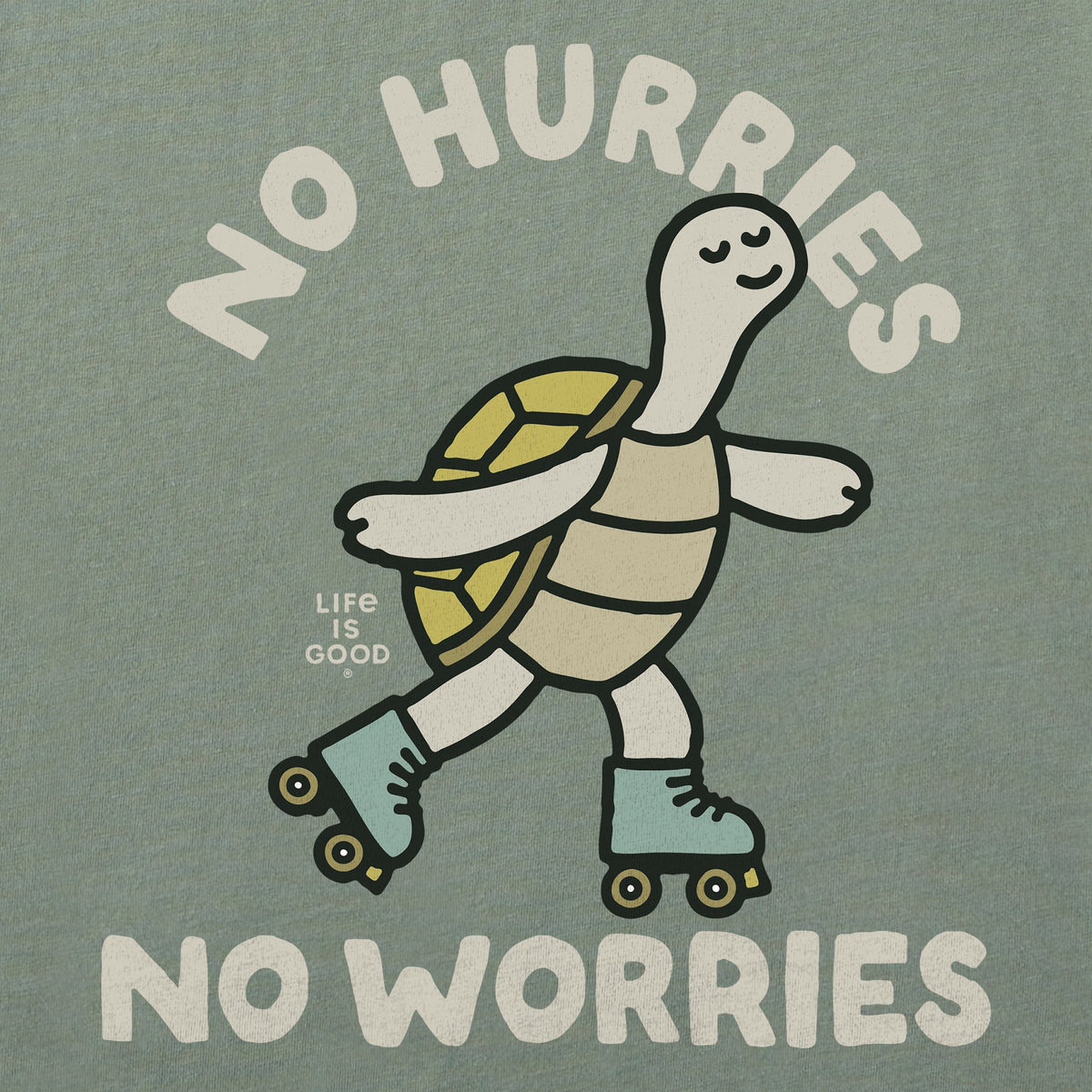 Men's No Hurries Turtle Skate Short Sleeve Crusher Tee product image 2
