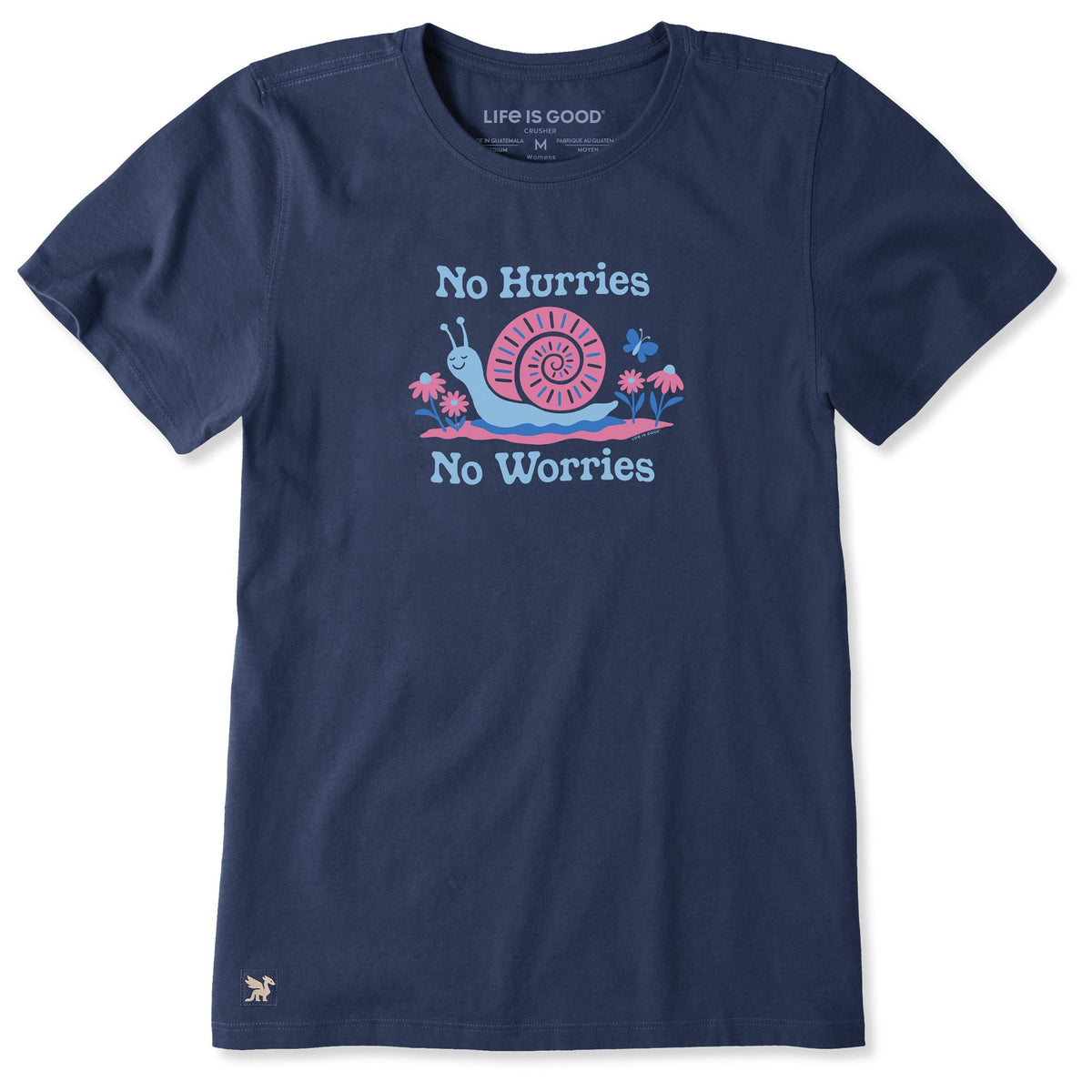 Women's No Hurries No Worries Snail Short Sleeve Crusher Tee product image 1