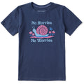 Kids No Hurries No Worries Snail Short Sleeve Crusher Tee product image 1