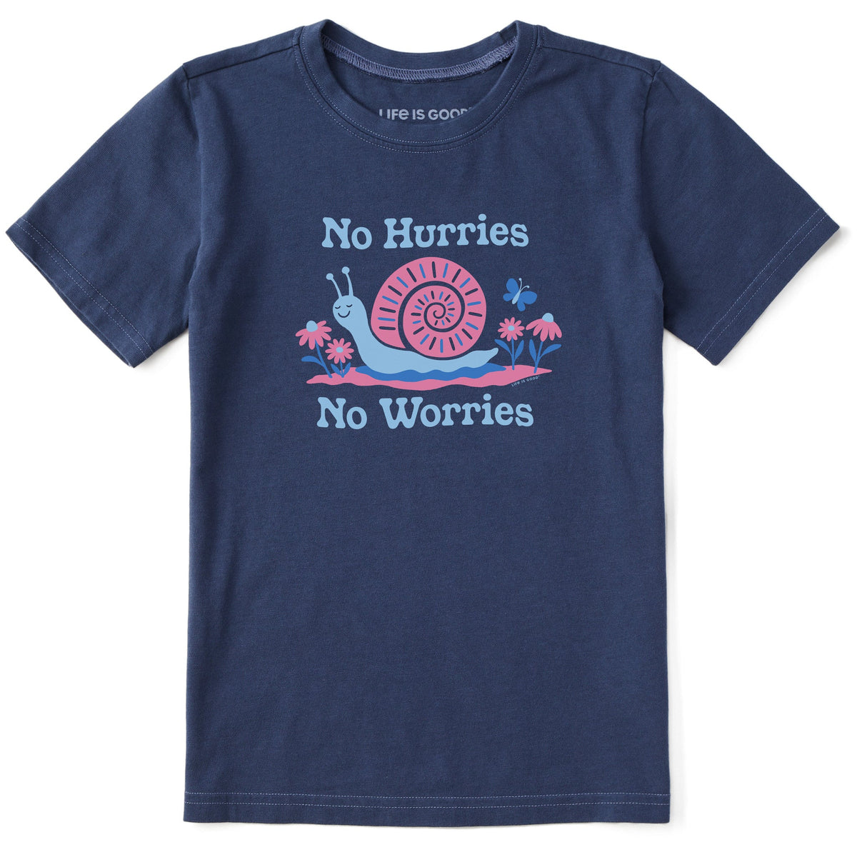 Kids No Hurries No Worries Snail Short Sleeve Crusher Tee product image 1