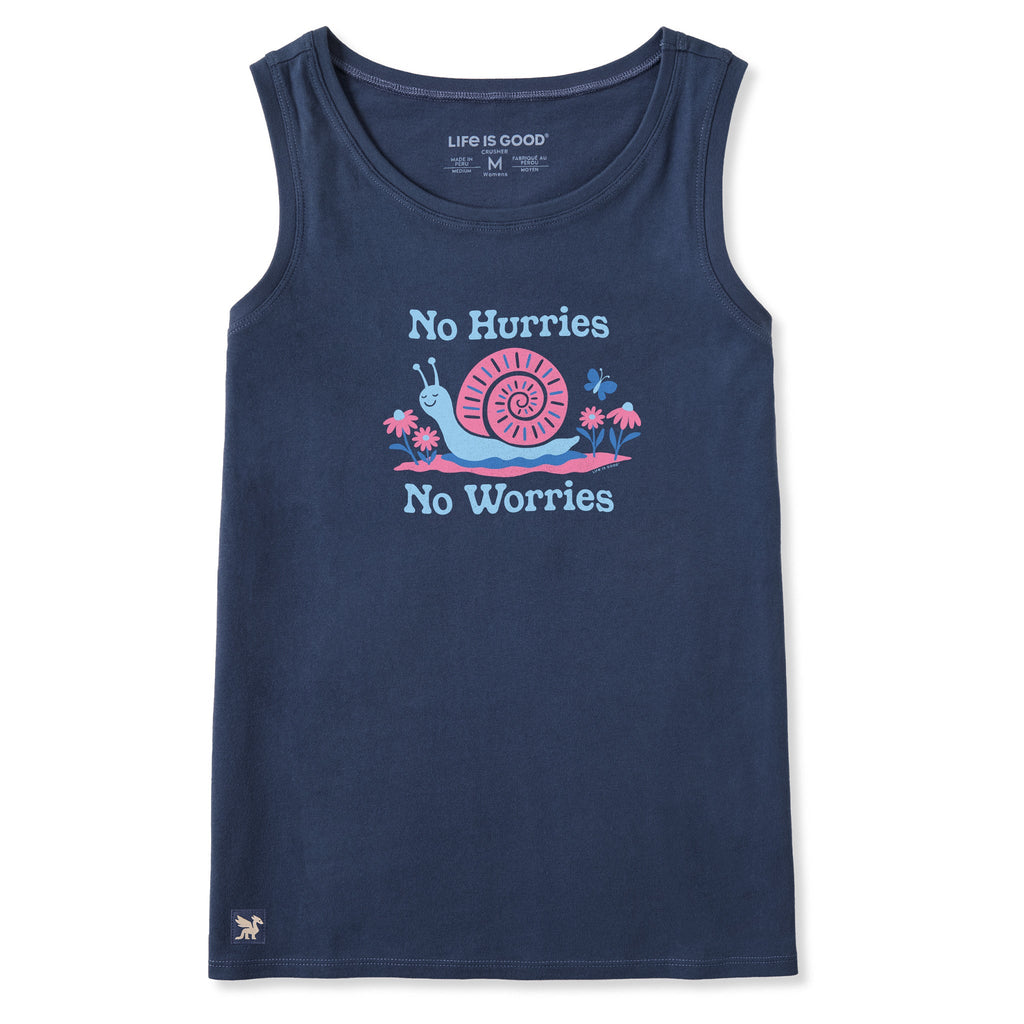 Women's No Hurries No Worries Snail Crusher Tank product image 1