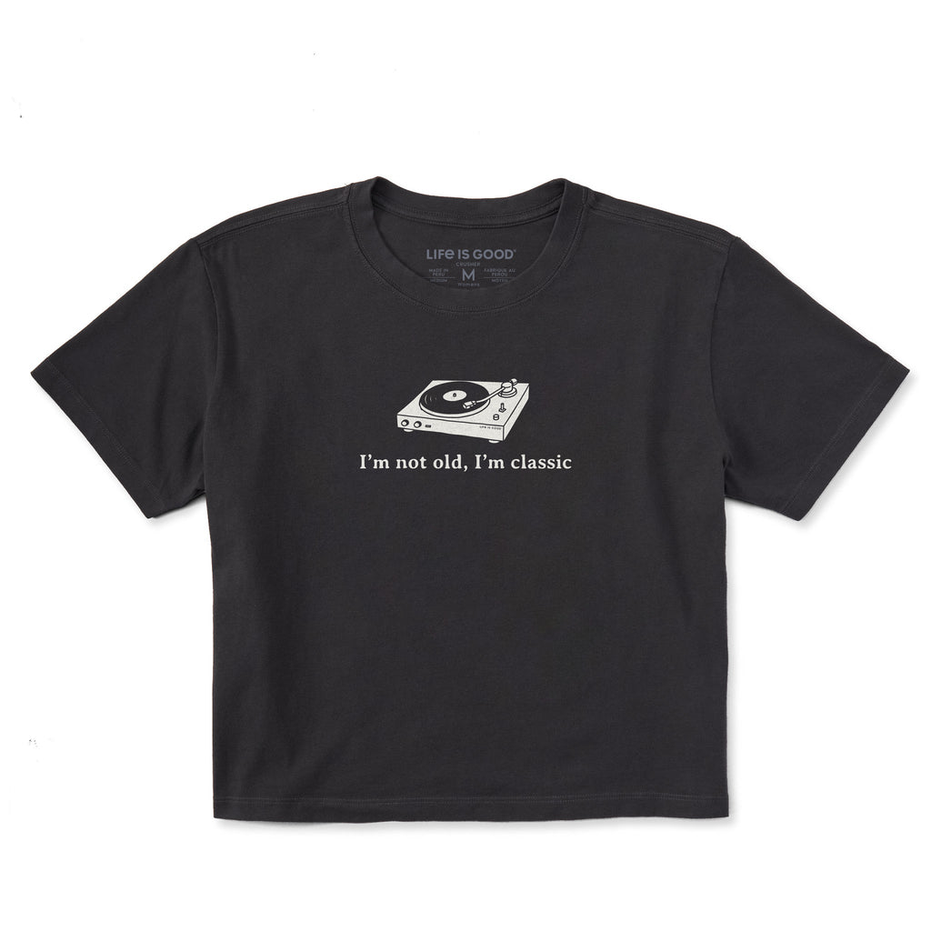 Women's I'm Not Old Turntable Short Sleeve Crusher Boxy Tee product image 1