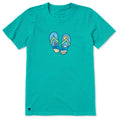 Women's Flip Flops Beach Scene Short Sleeve Crusher Tee product image 1