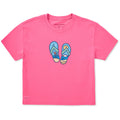 Women's Flip Flops Beach Scene Short Sleeve Crusher Boxy Tee product image 1