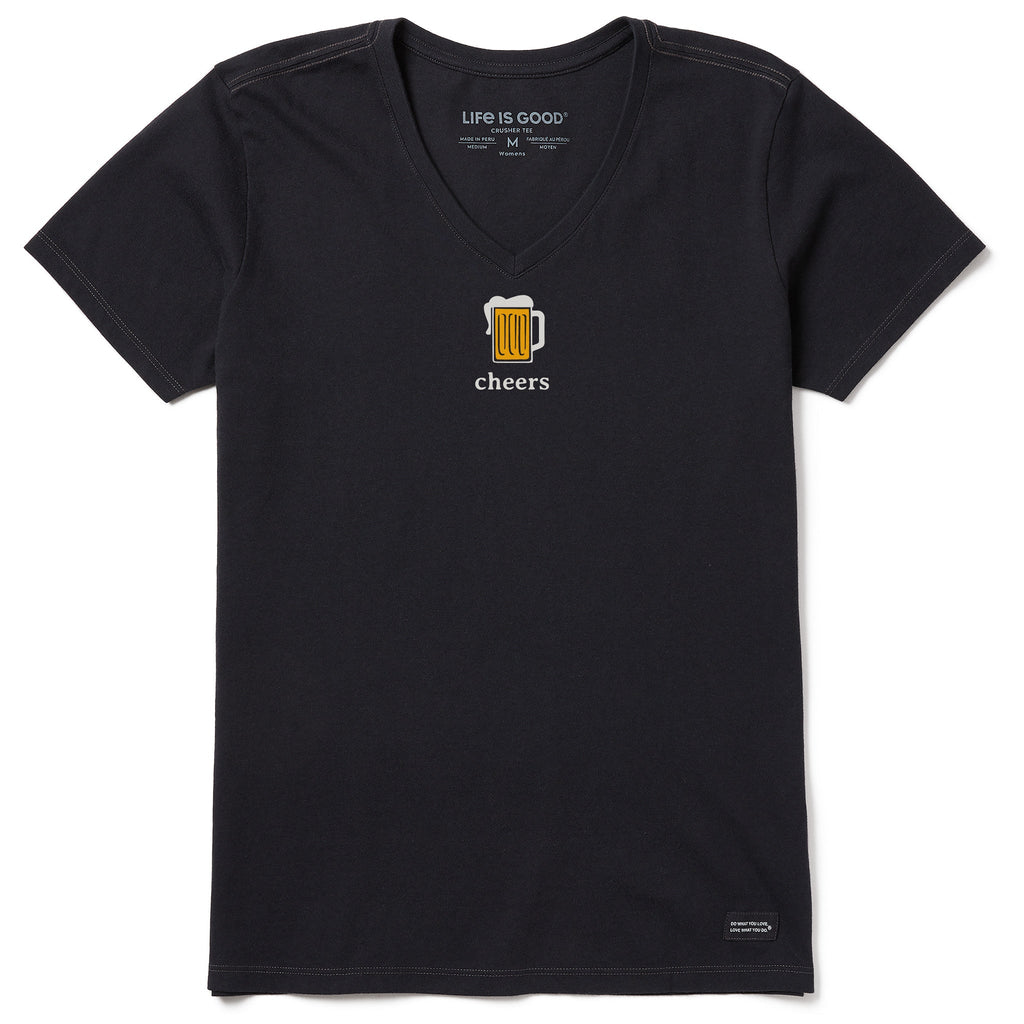 Women's Cheers Beer Mug Short Sleeve Vee