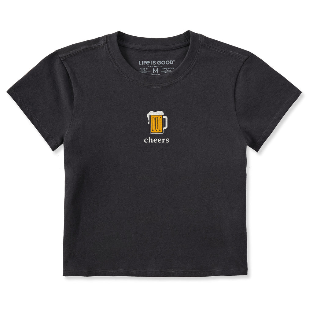 Women's Cheers Beer Mug Crusher-LITE Shrunken Tee