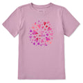 Kids Heart Watercolor Short Sleeve Crusher Tee product image 1