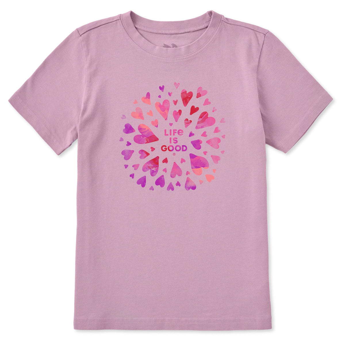 Kids Heart Watercolor Short Sleeve Crusher Tee product image 1