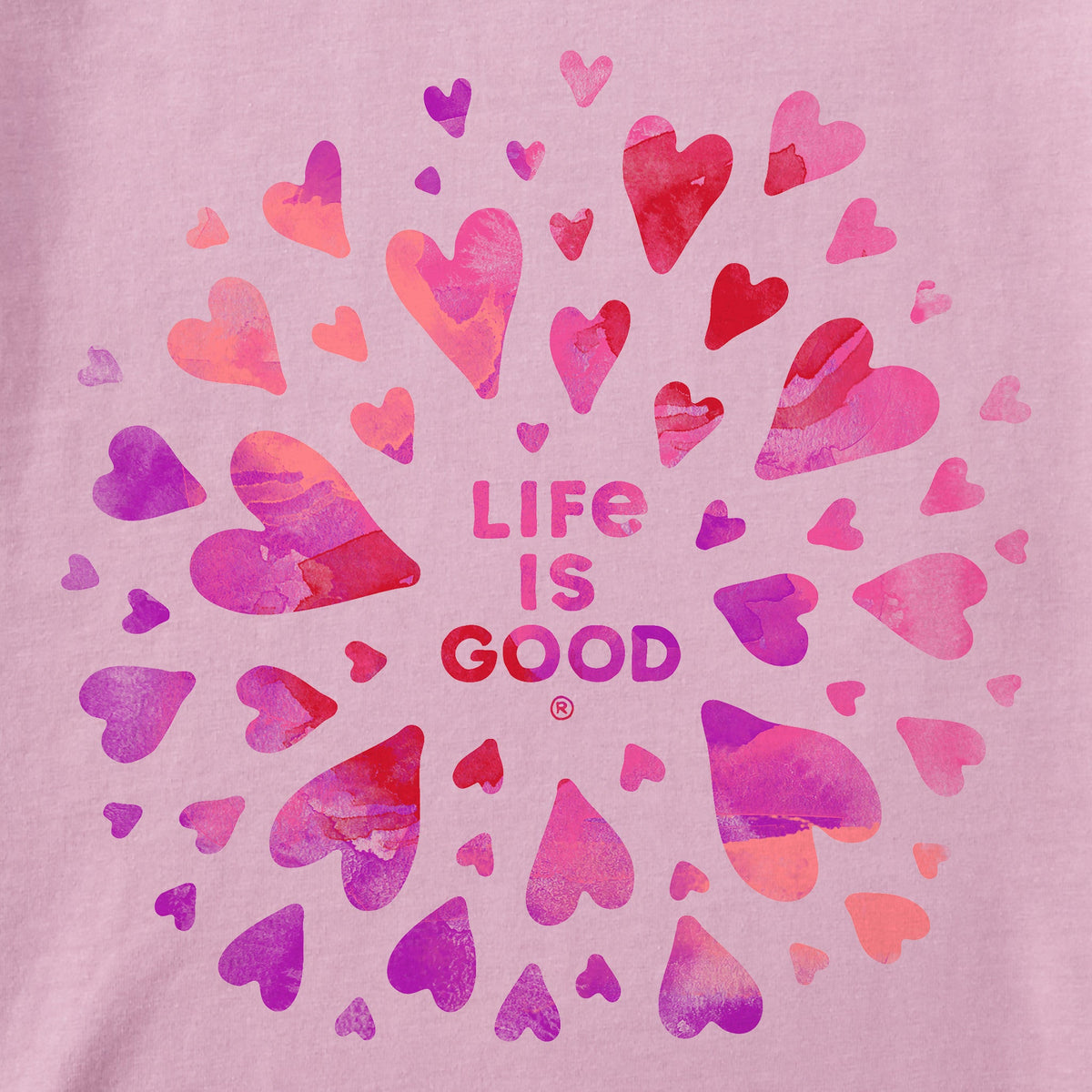 Kids Heart Watercolor Short Sleeve Crusher Tee product image 2