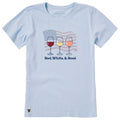 Women's Red White and Rose Short Sleeve Crusher Tee product image 1