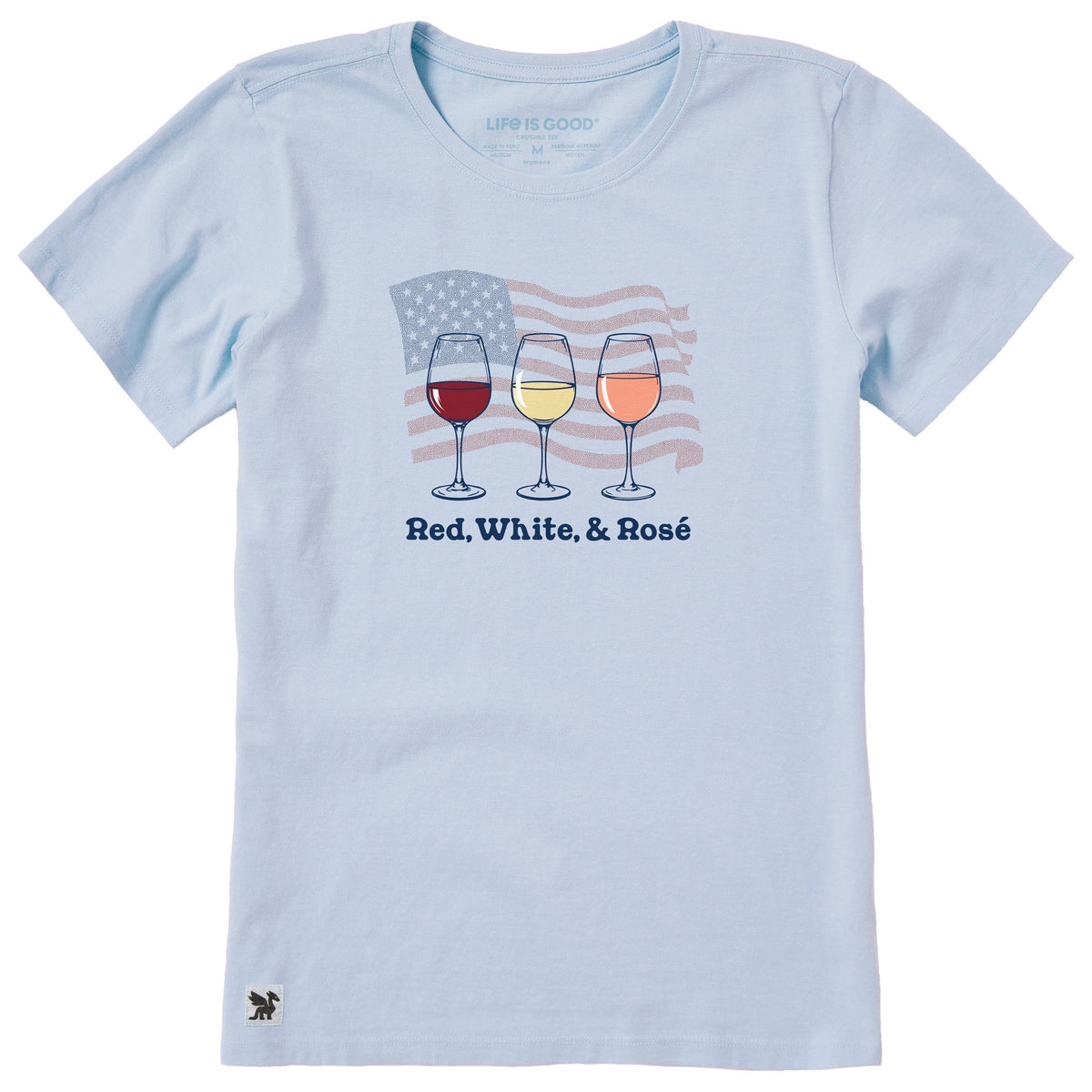 Women's Red White and Rose Short Sleeve Crusher Tee product image 1