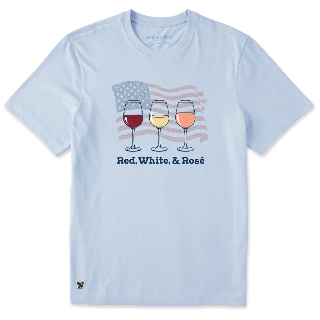 Men's Red White and Rose Short Sleeve Crusher Tee product image 1