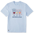 Men's Red White and Rose Short Sleeve Crusher Tee product image 1