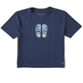 Women's Flip Flop Beach Short Sleeve Crusher Boxy Tee product image 1