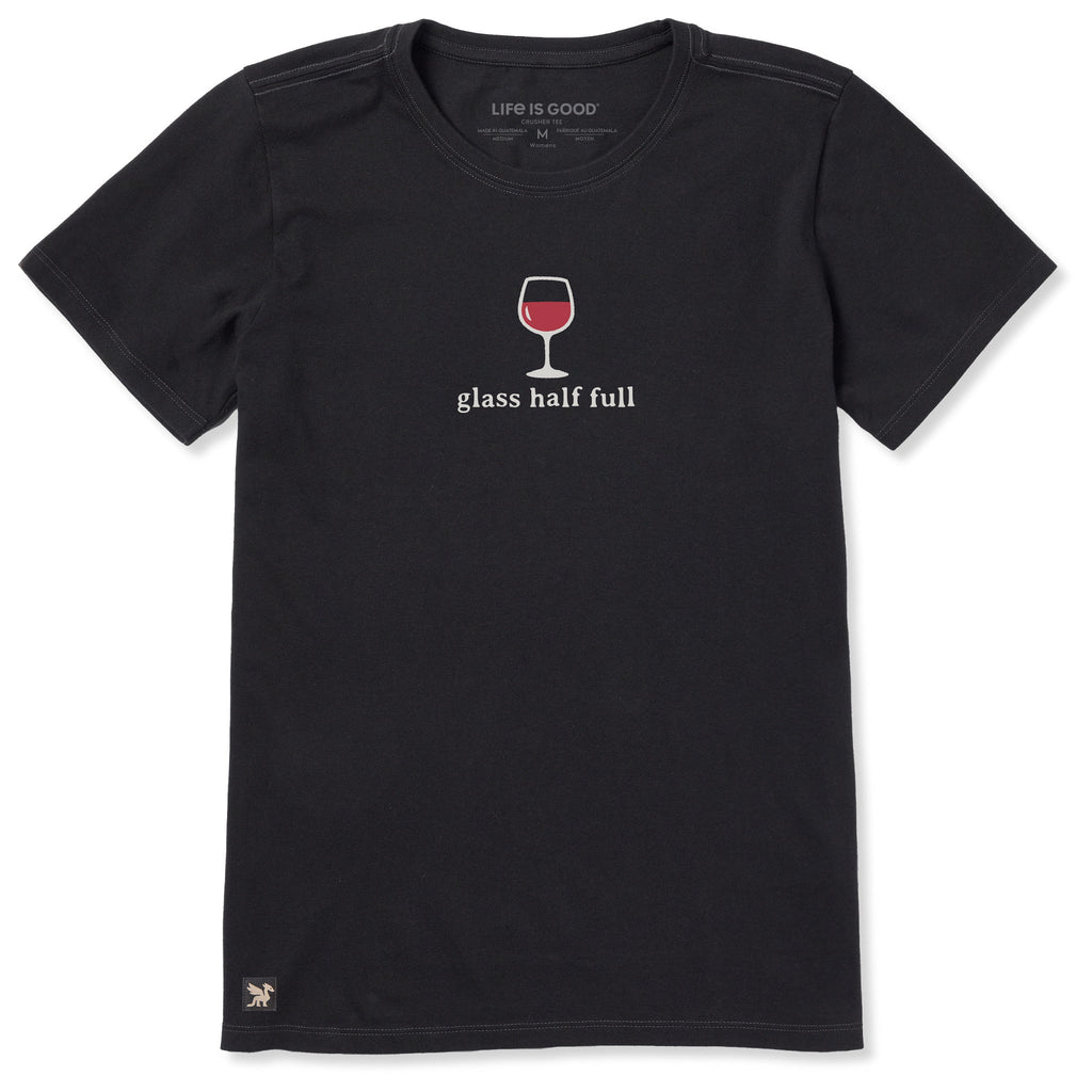 Women's Glass Half Full Short Sleeve Crusher Tee product image 1