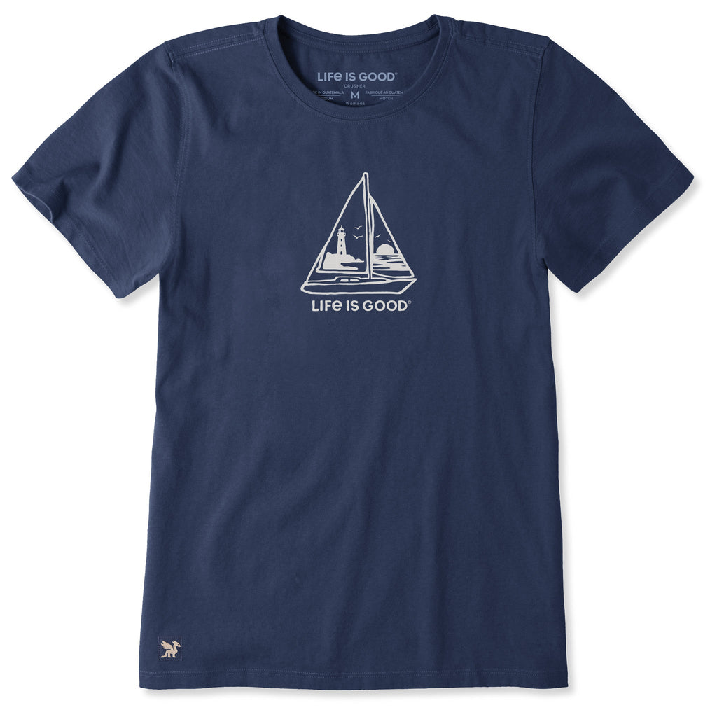 Women's Sailboat Lighthouse Short Sleeve Tee product image 3