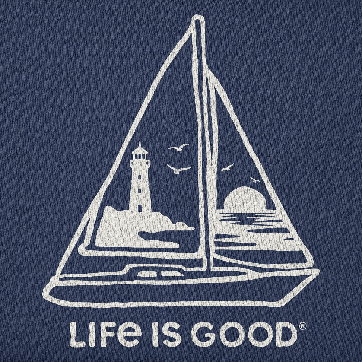 Men's Sailboat Lighthouse Short Sleeve Tee product image 2