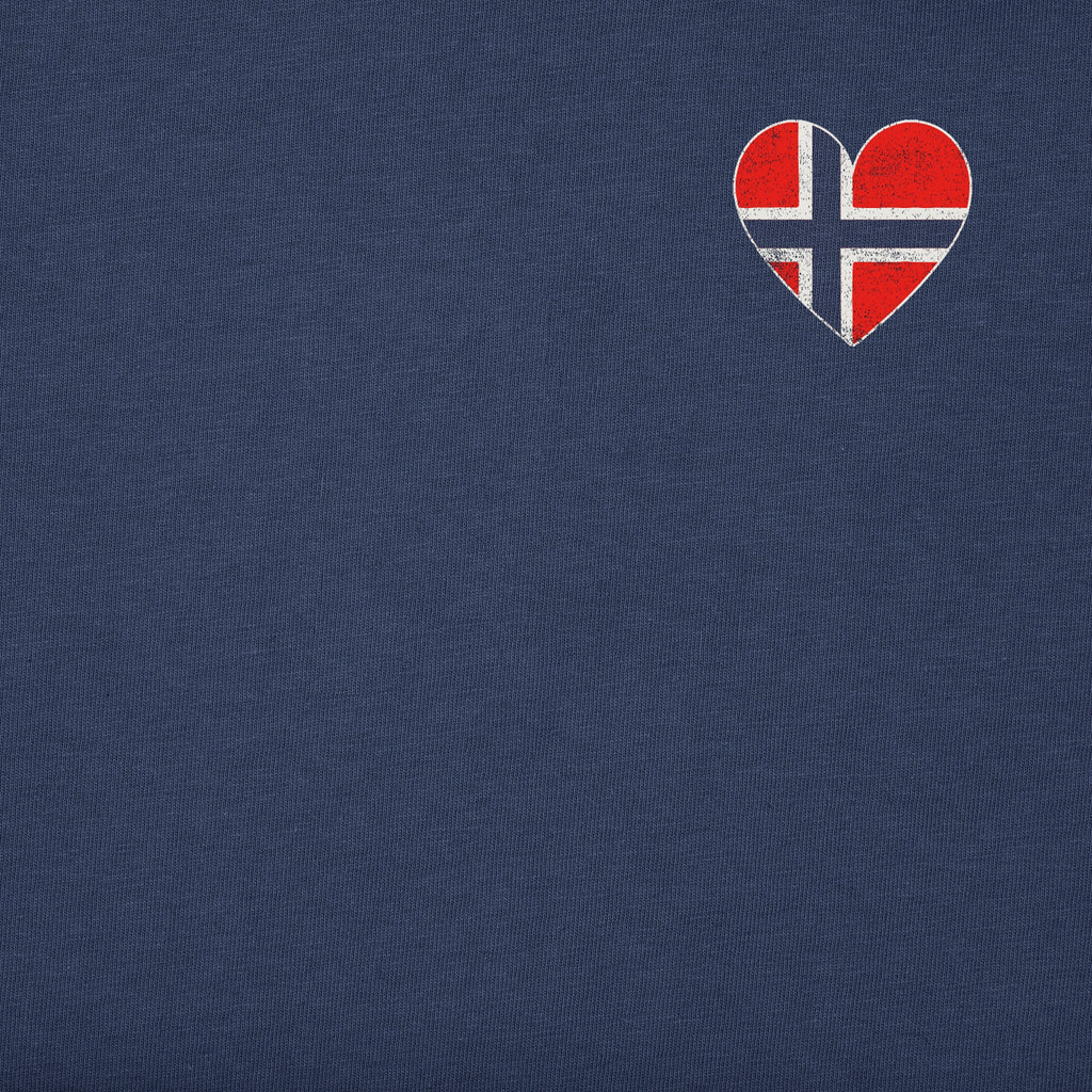 Men's Norway Flag Heart Short Sleeve Crusher Tee