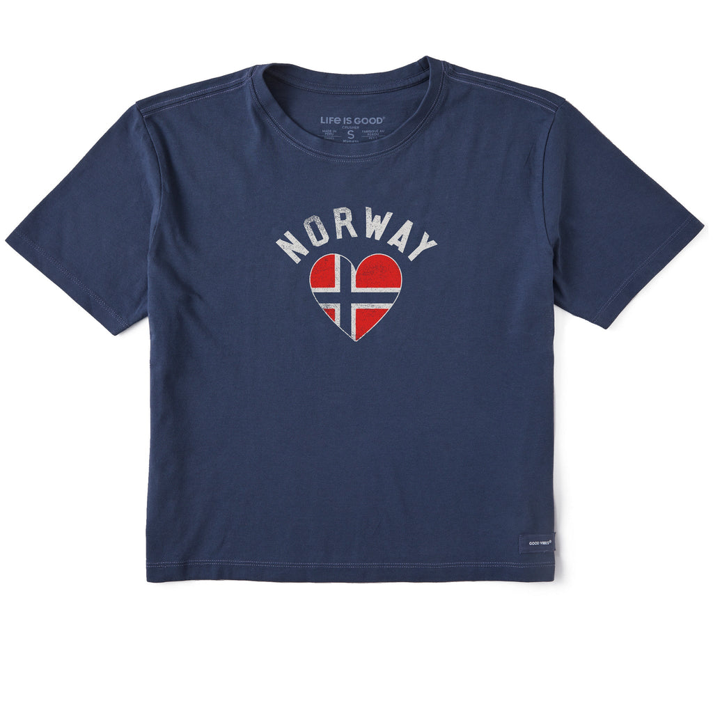 Women's Norway Heart Short Sleeve Crusher Boxy Tee