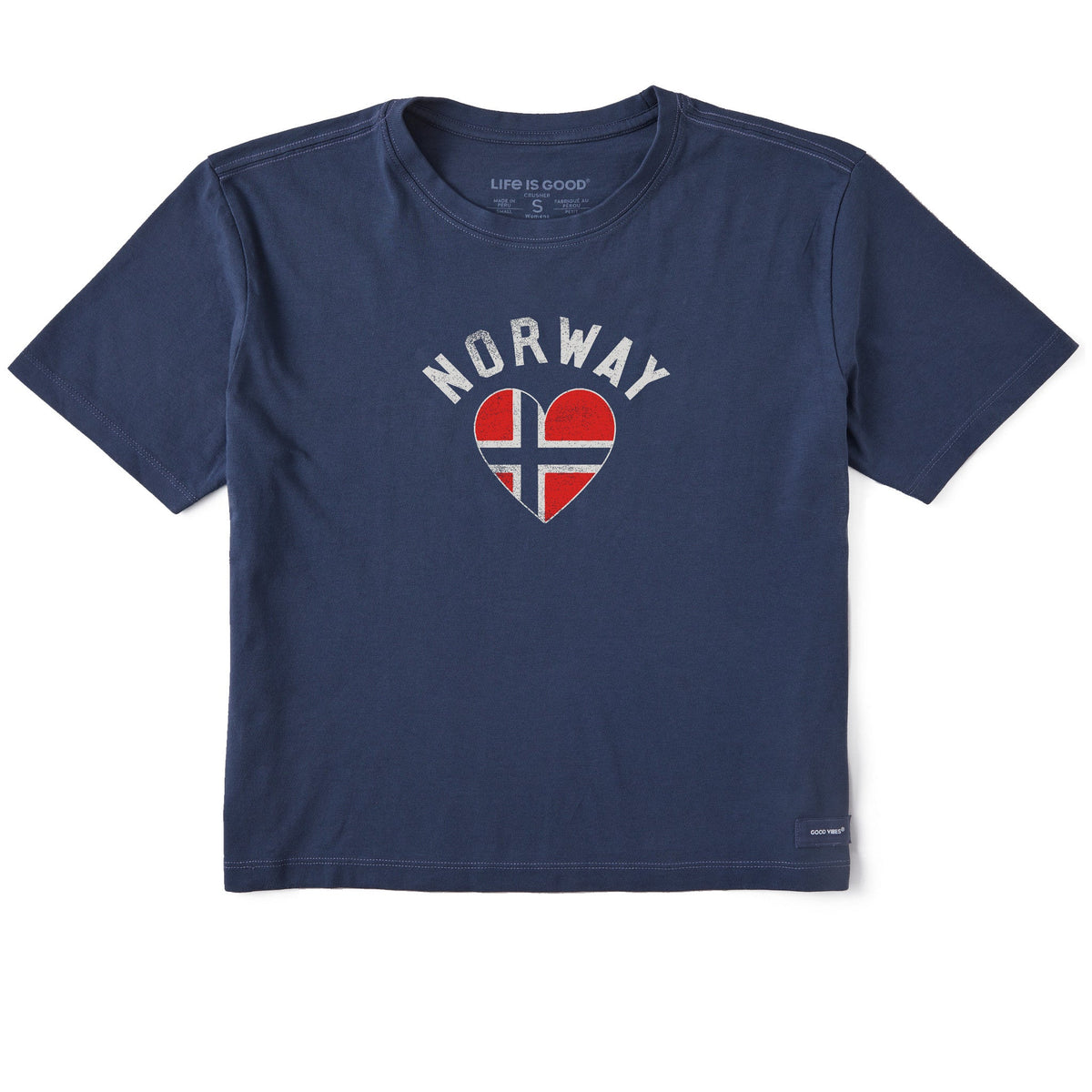 Women's Norway Heart Short Sleeve Crusher Boxy Tee