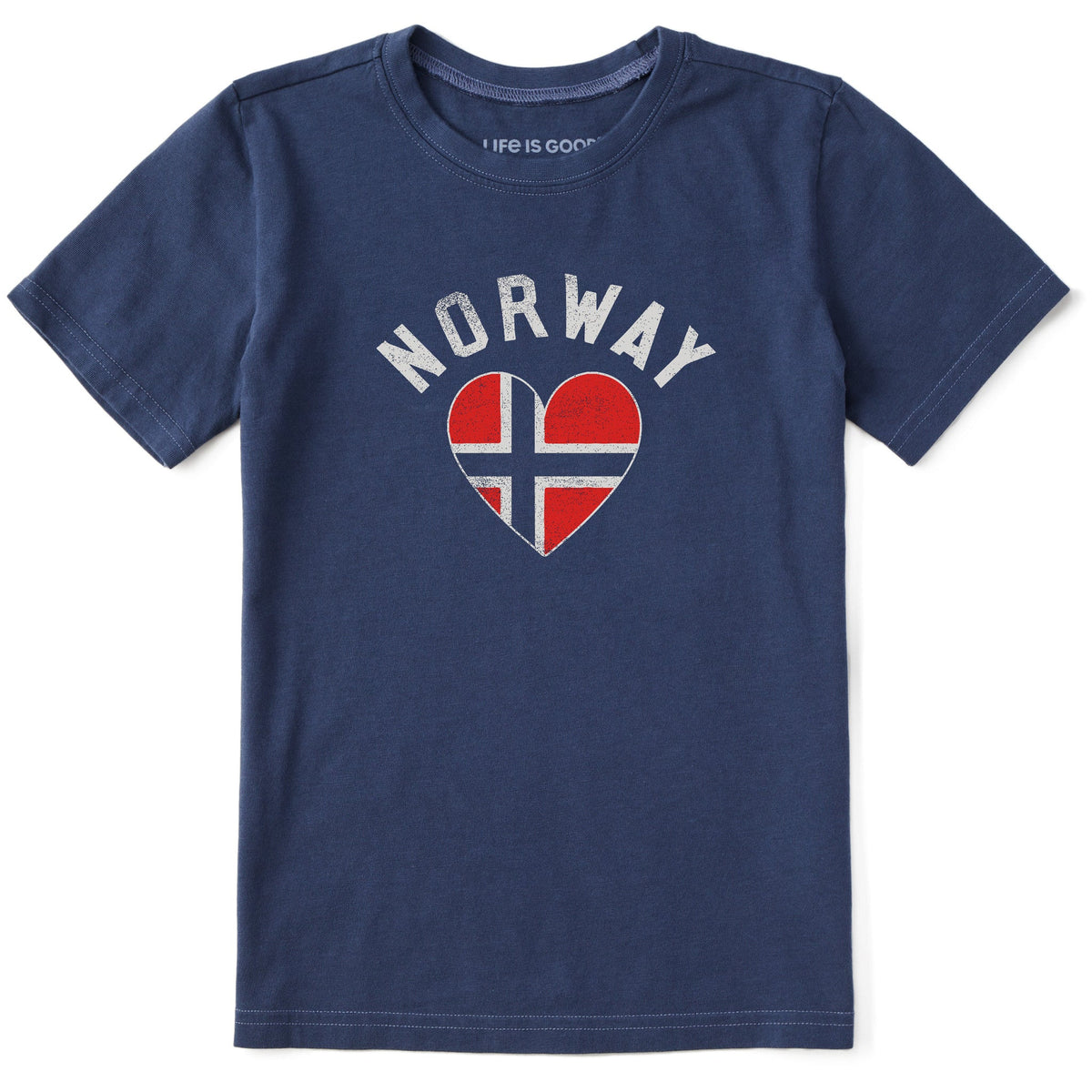 Kids Norway Heart Short Sleeve Crusher Tee