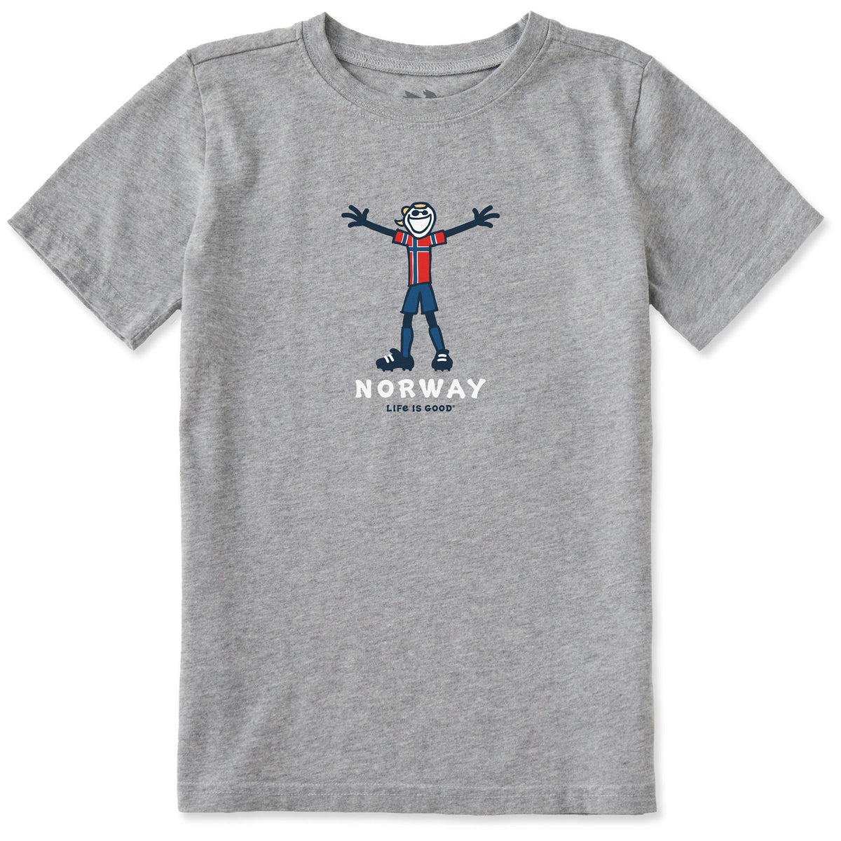 Kids Jake Soccer Norway Short Sleeve Crusher Tee