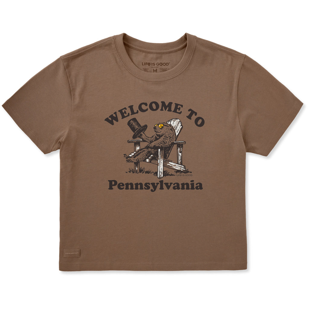 Women's Welcome to Pennsylvania Short Sleeve Crusher Boxy Tee