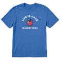 Men's Life is Good in New York Short Sleeve Crusher Tee product image 1