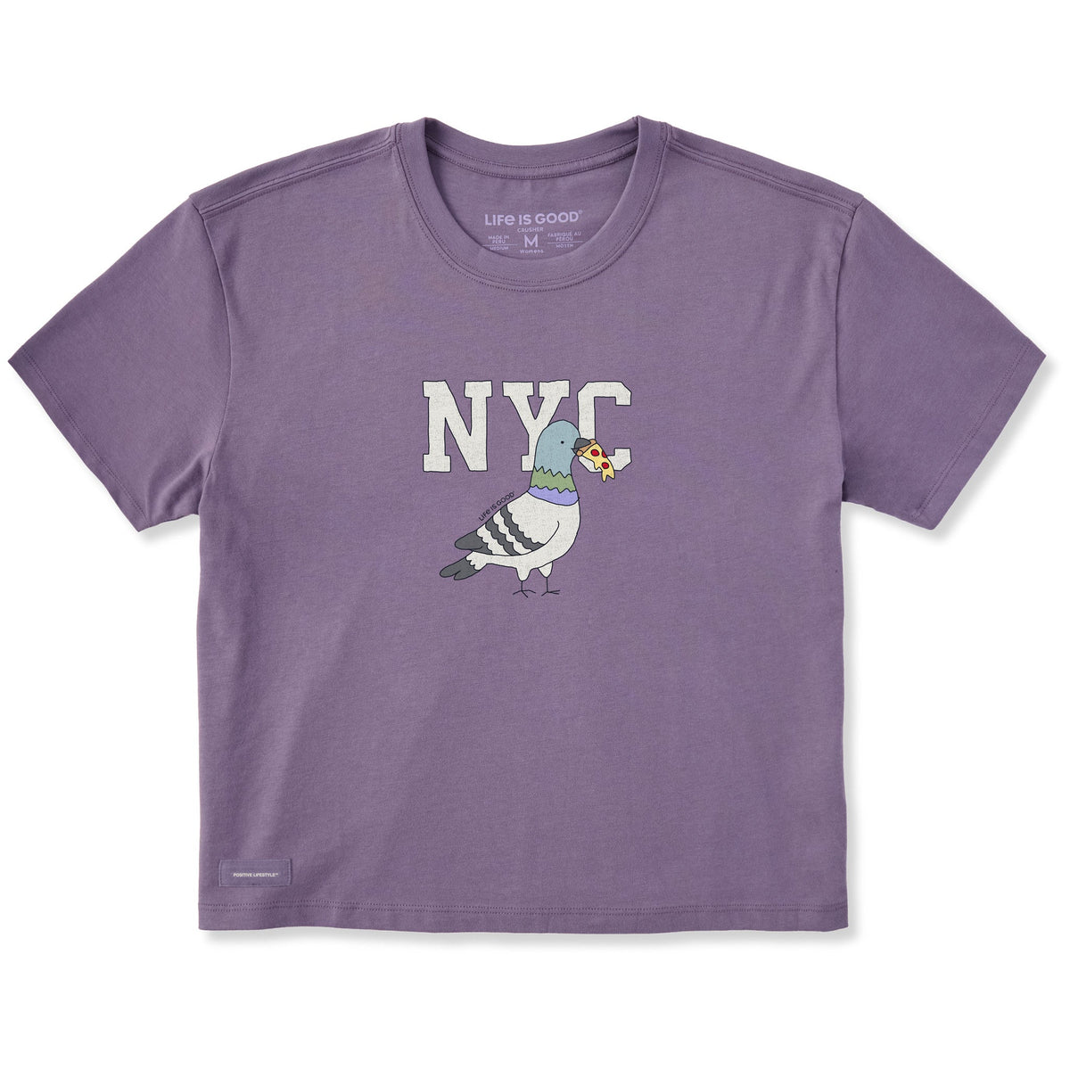 Women's NYC Pigeon Short Sleeve Crusher Boxy Tee product image 1