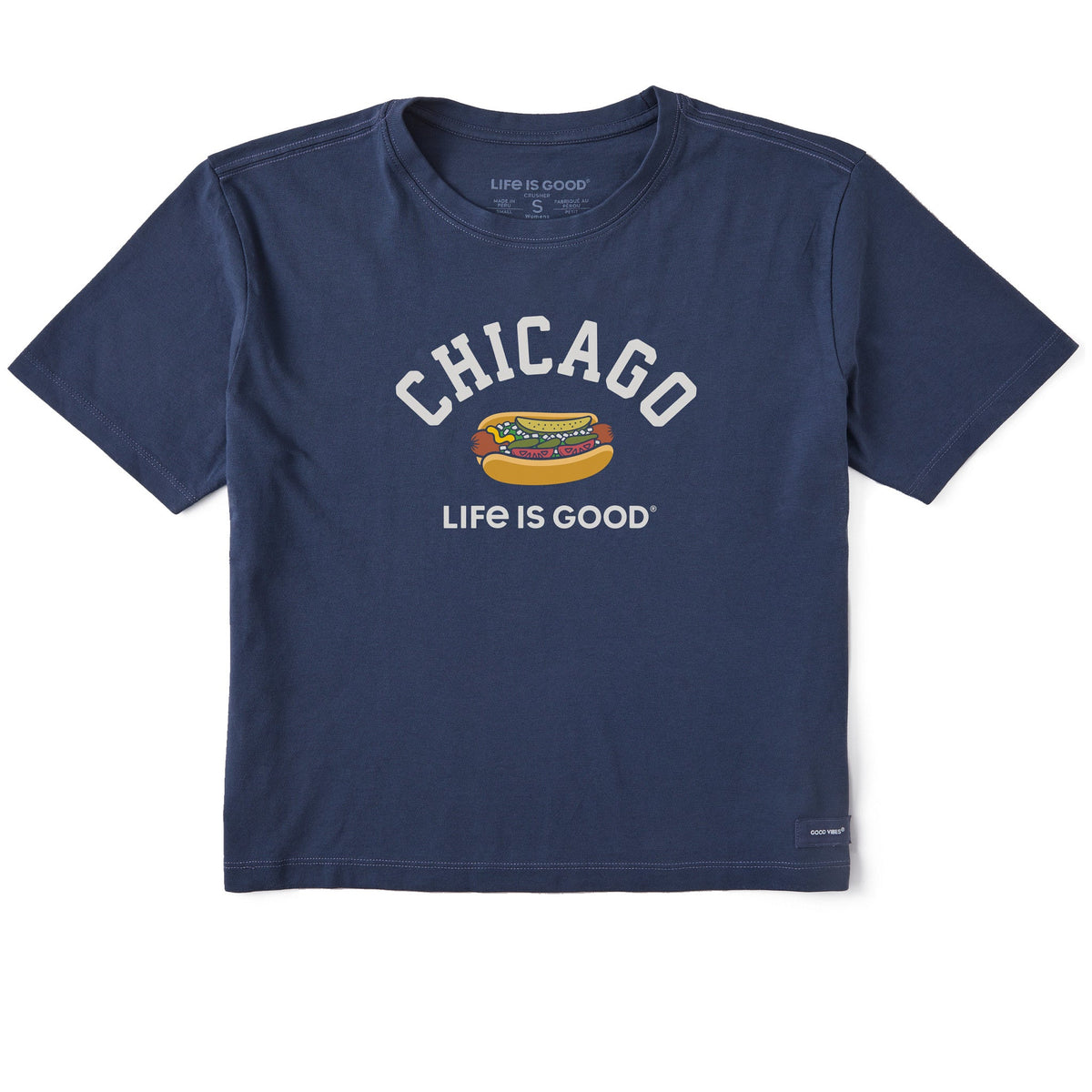 Women's Chicago Life is Good Short Sleeve Crusher Boxy Tee product image 1