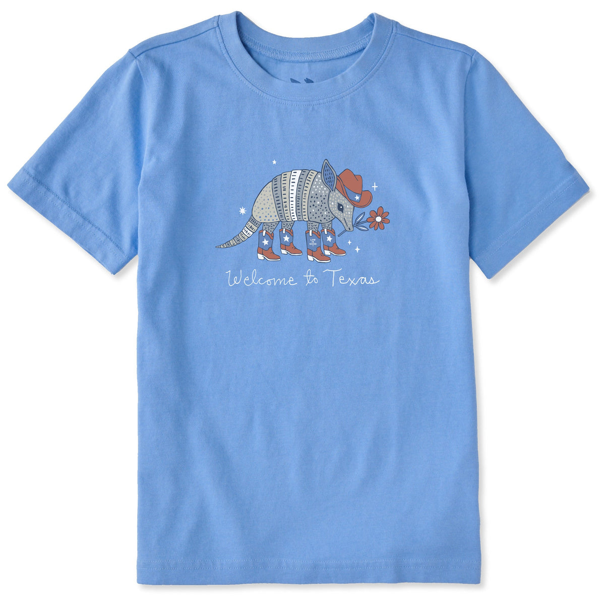 Kids Welcome to Texas Armadillo Short Sleeve Crusher Tee