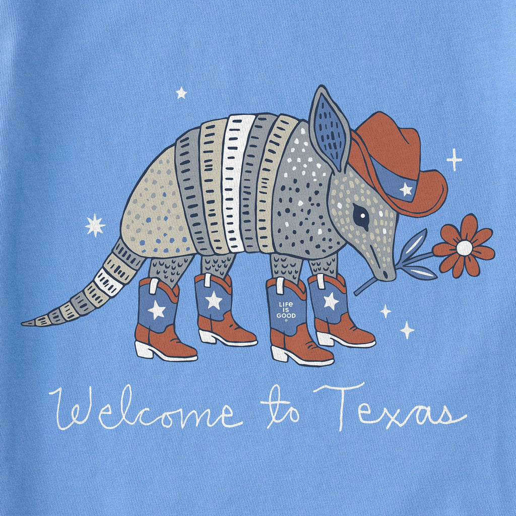 Kids Welcome to Texas Armadillo Short Sleeve Crusher Tee