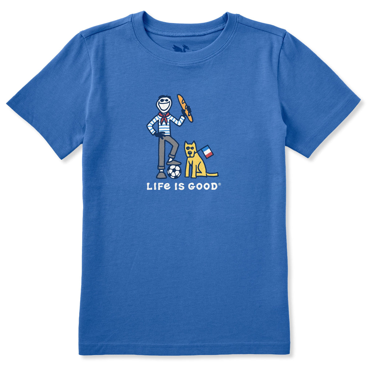 Kids Jake and Rocket France Short Sleeve Crusher Tee