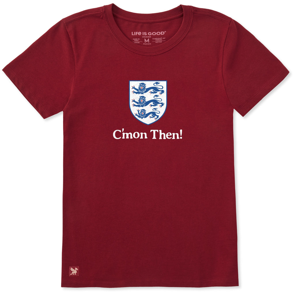 Women's England C'mon Then Short Sleeve Crusher Tee
