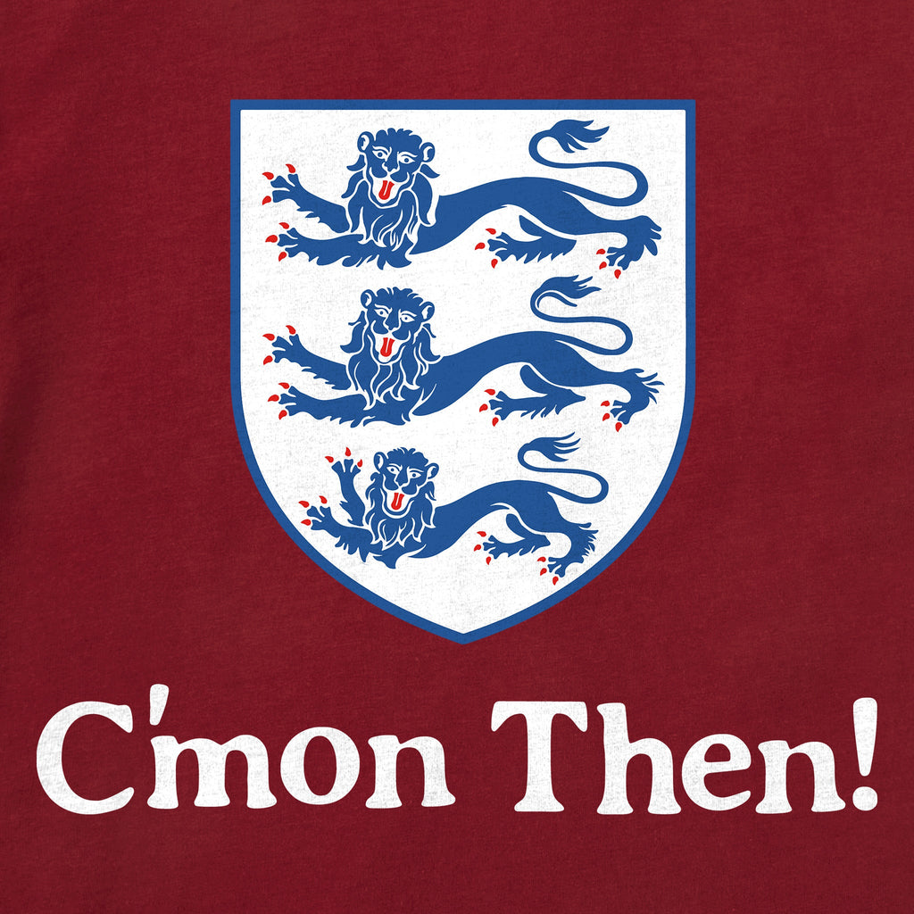 Women's England C'mon Then Short Sleeve Crusher Tee