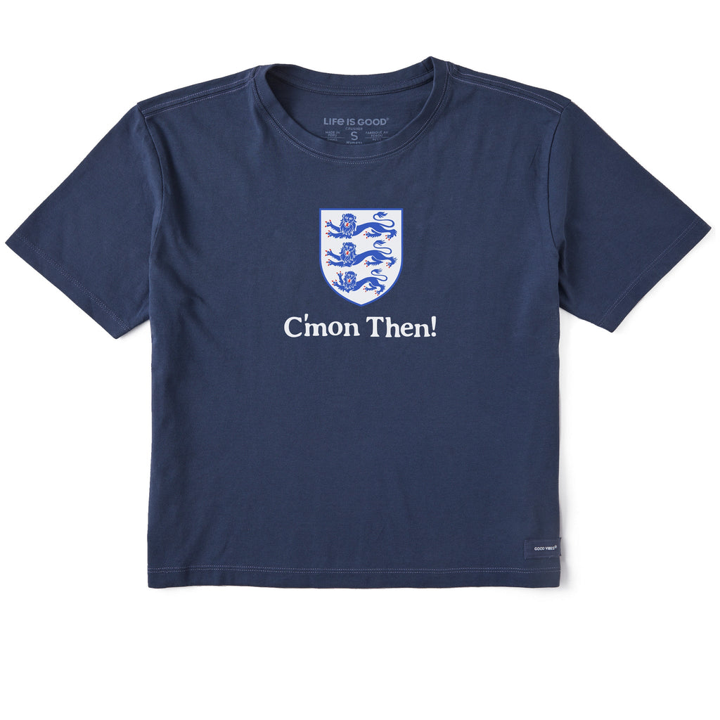 Women's England C'mon Then Short Sleeve Crusher Boxy Tee