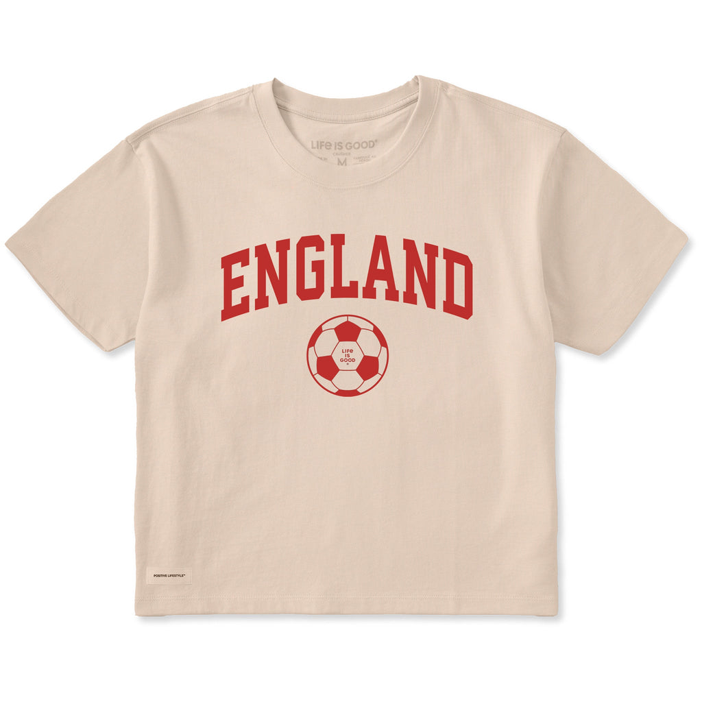 Women's England Arch Soccer Short Sleeve Crusher Boxy Tee