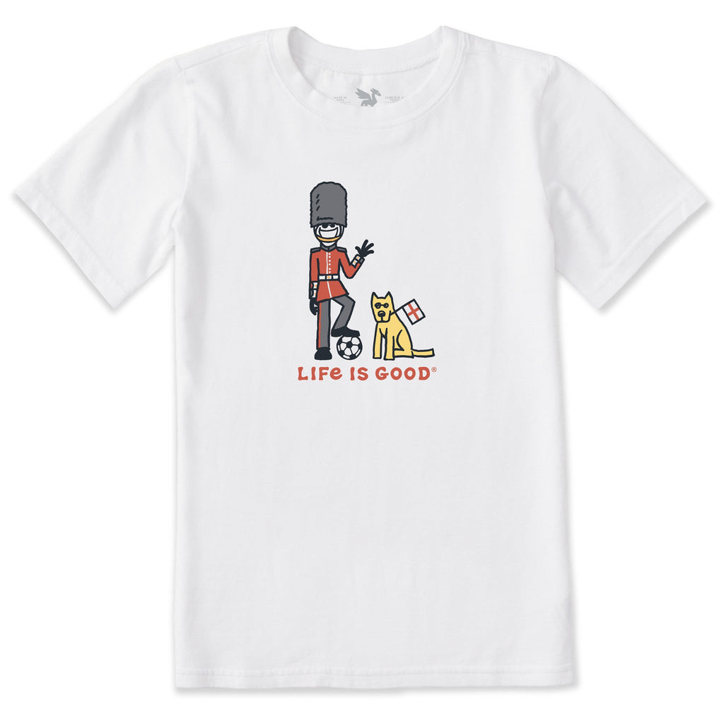 Kids Jake and Rocket England Short Sleeve Crusher Tee