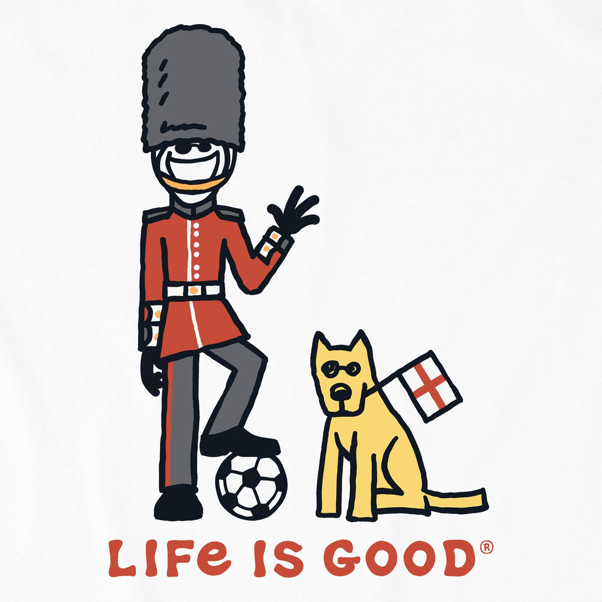 Kids Jake and Rocket England Short Sleeve Crusher Tee