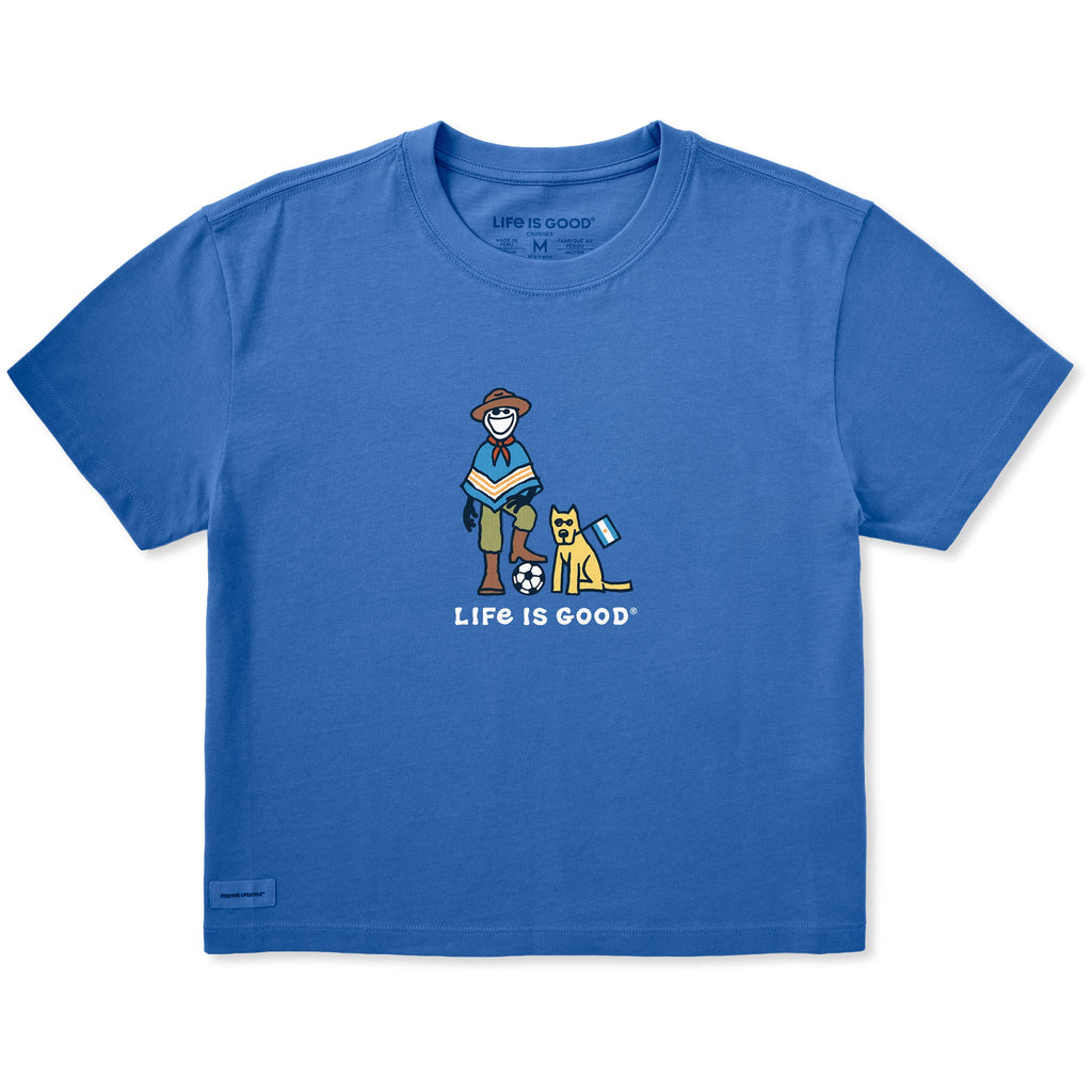 Women's Jake and Rocket Argentina Short Sleeve Crusher Boxy Tee