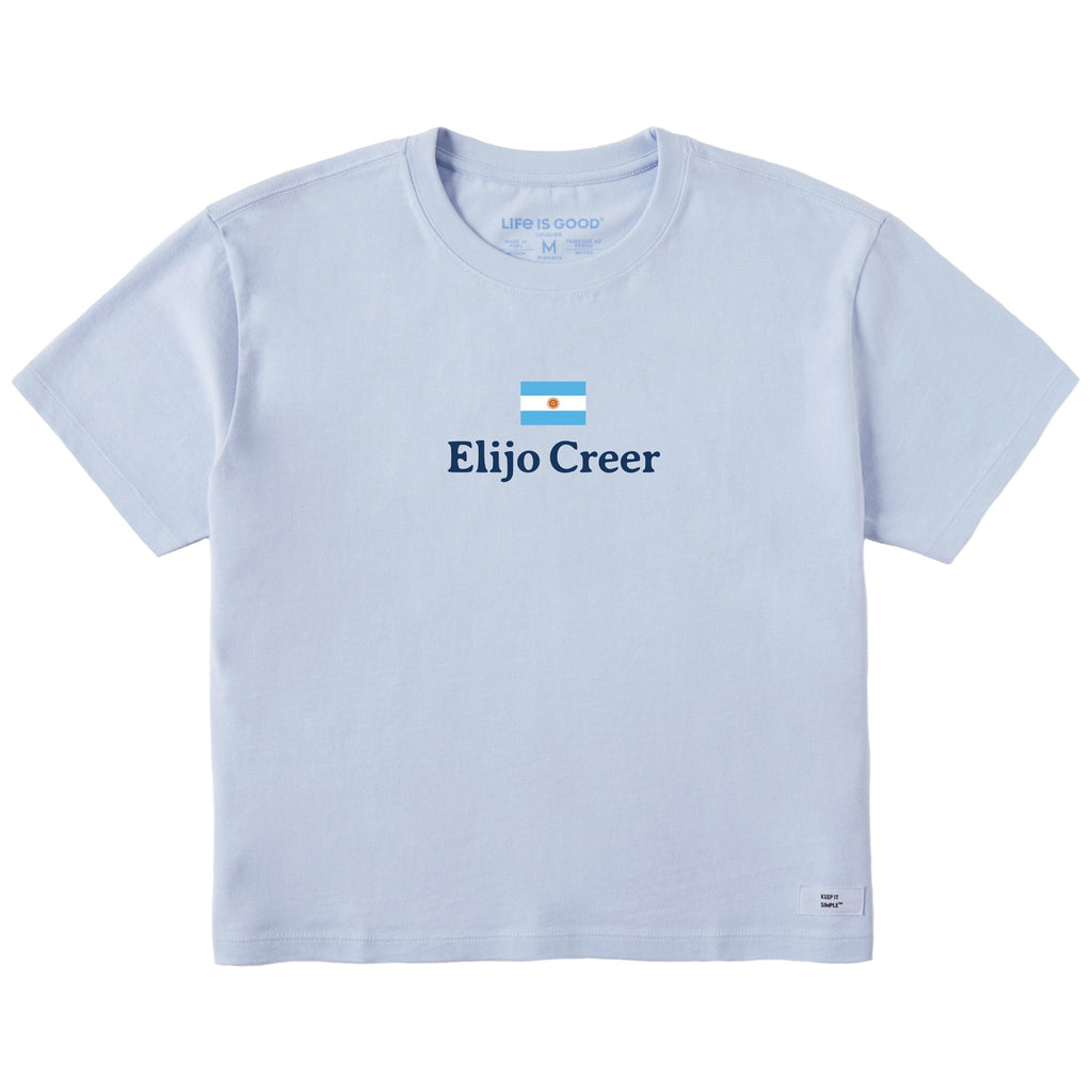Women's Elijo Creer Short Sleeve Crusher Boxy Tee