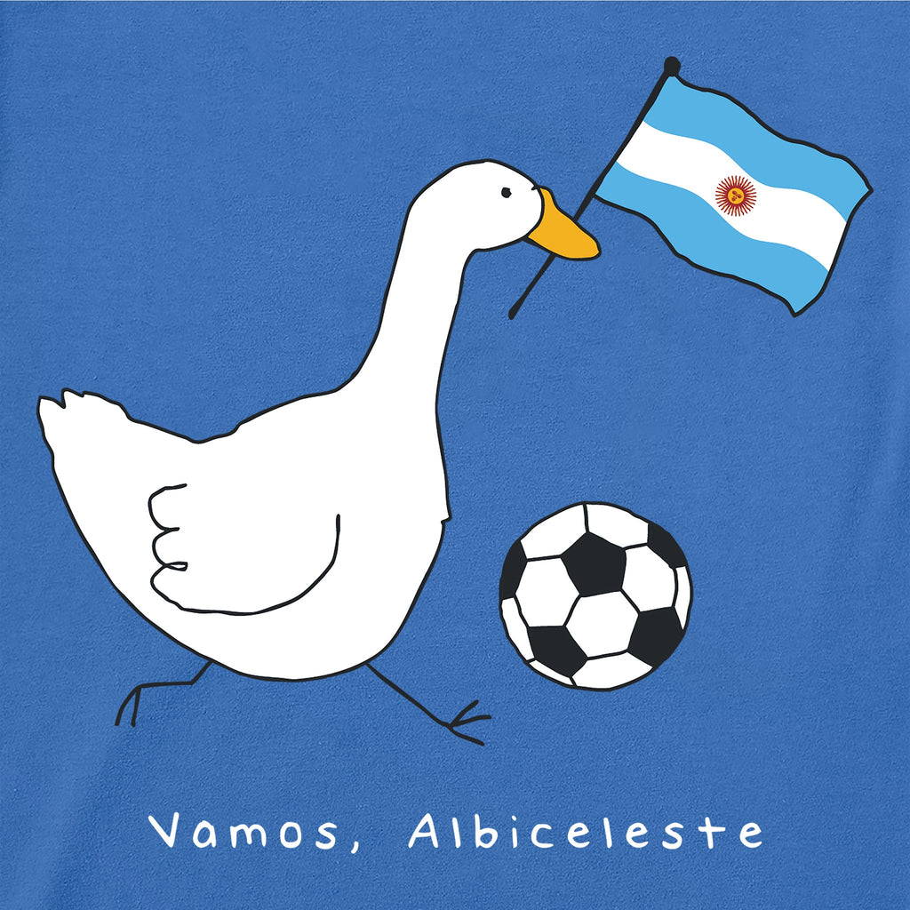 Toddler Silly Goose Soccer Argentina Short Sleeve Crusher Tee