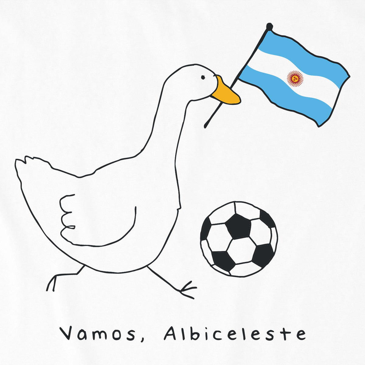 Women's Silly Goose Soccer Argentina Crusher-LITE Shrunken Tee