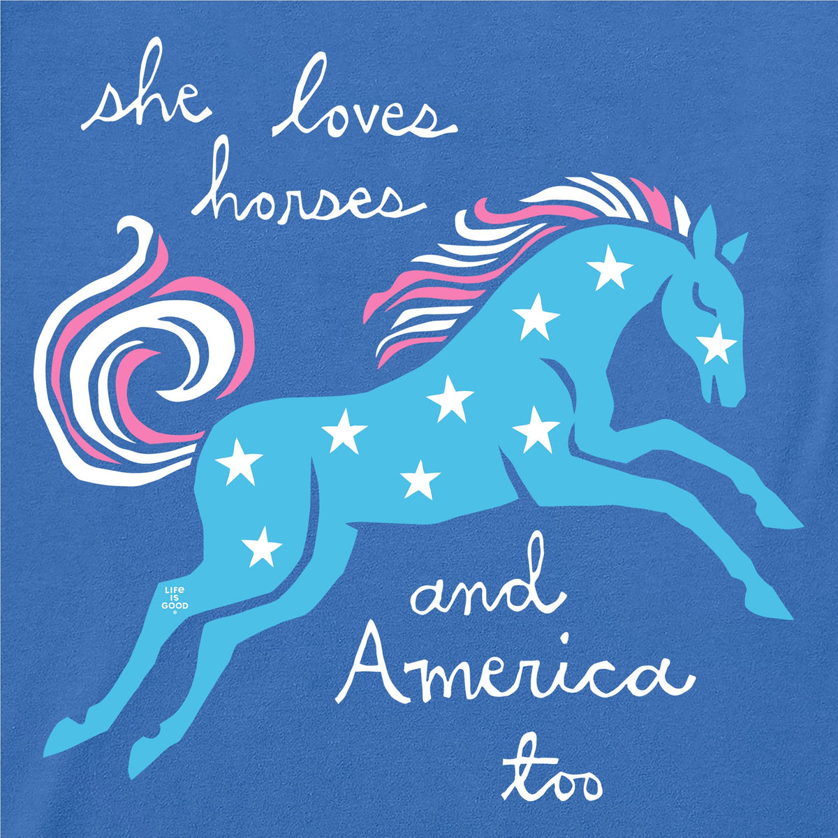 Kids She Loves Horses Long Sleeve Crusher Tee product image 2