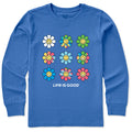 Kids Tie Dye Smile Daisies Long Sleeve Crusher Tee product image 1