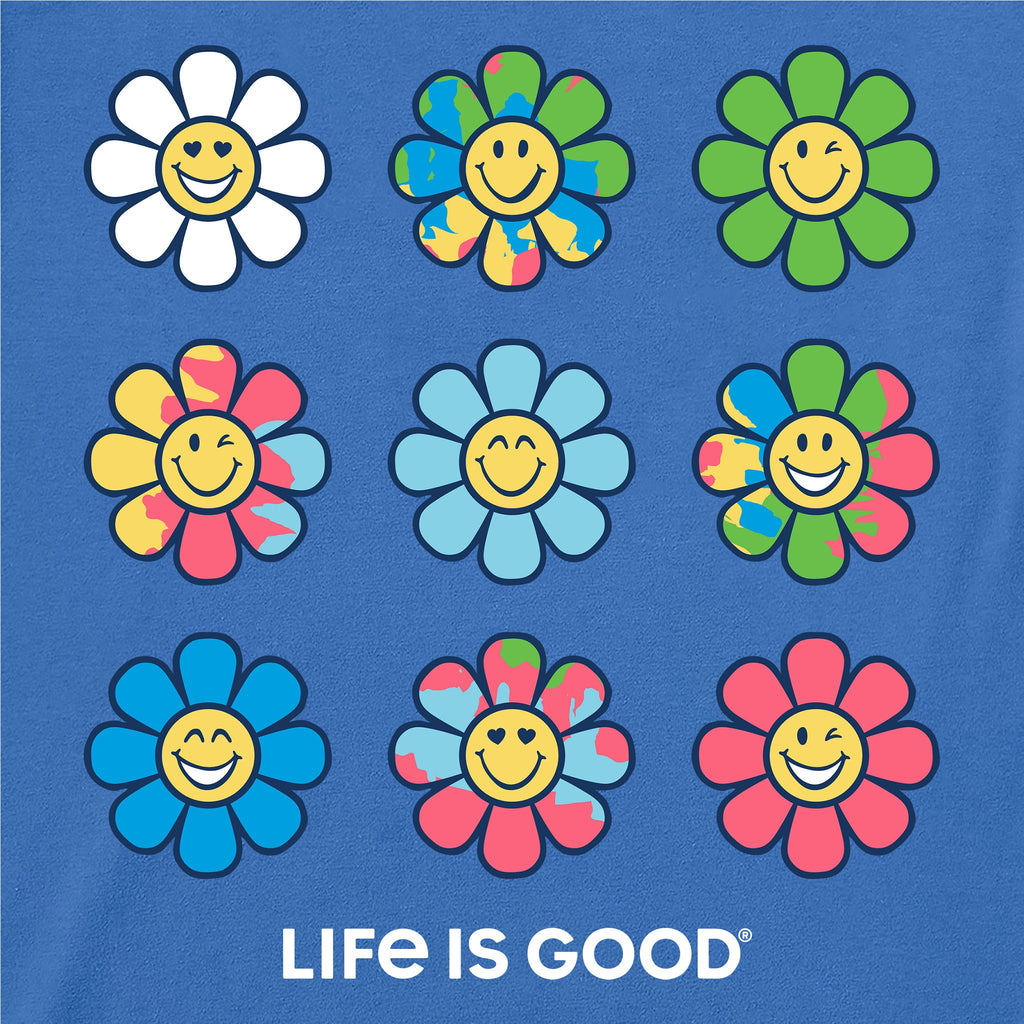 Kids Tie Dye Smile Daisies Long Sleeve Crusher Tee product image 2