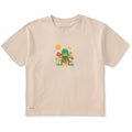 Women's Frog, Flowers and Coffee Short Sleeve Crusher Boxy Tee