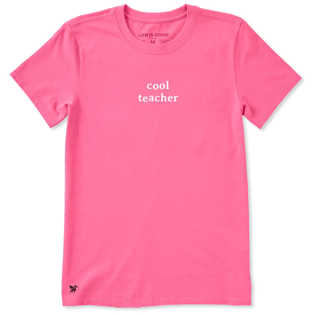 Women's Cool Teacher Simple Short Sleeve Crusher Tee product image 1
