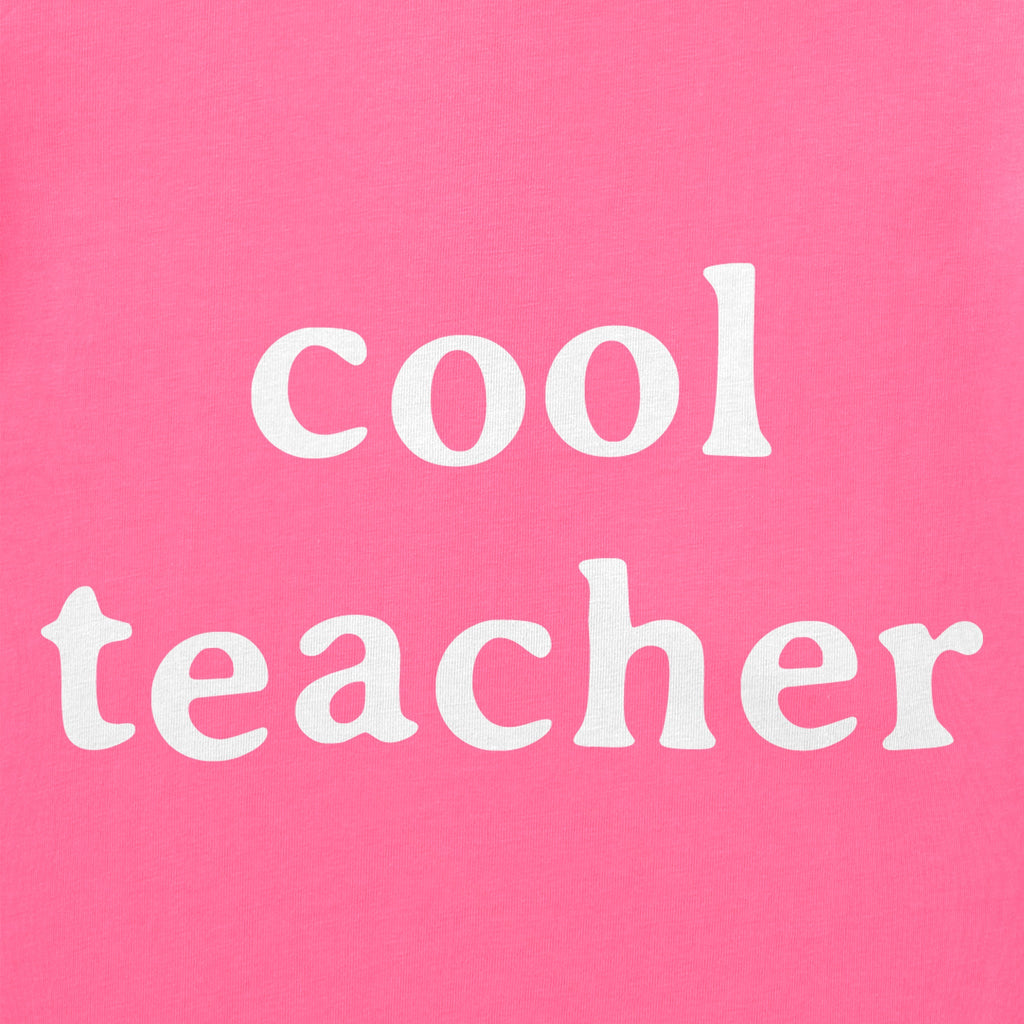 Women's Cool Teacher Simple Short Sleeve Crusher Boxy Tee product image 2