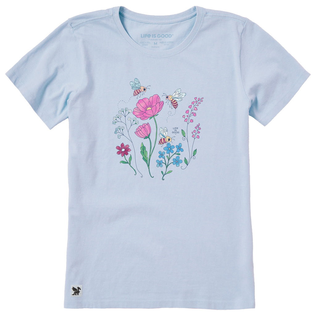 Women's Bee Florals Short Sleeve Crusher Tee product image 1